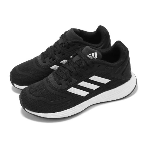 adidas 愛迪達 童鞋 Duramo 10 K 中童鞋 小朋友 黑 白 輕量 回彈 運動鞋 慢跑鞋 GZ0610