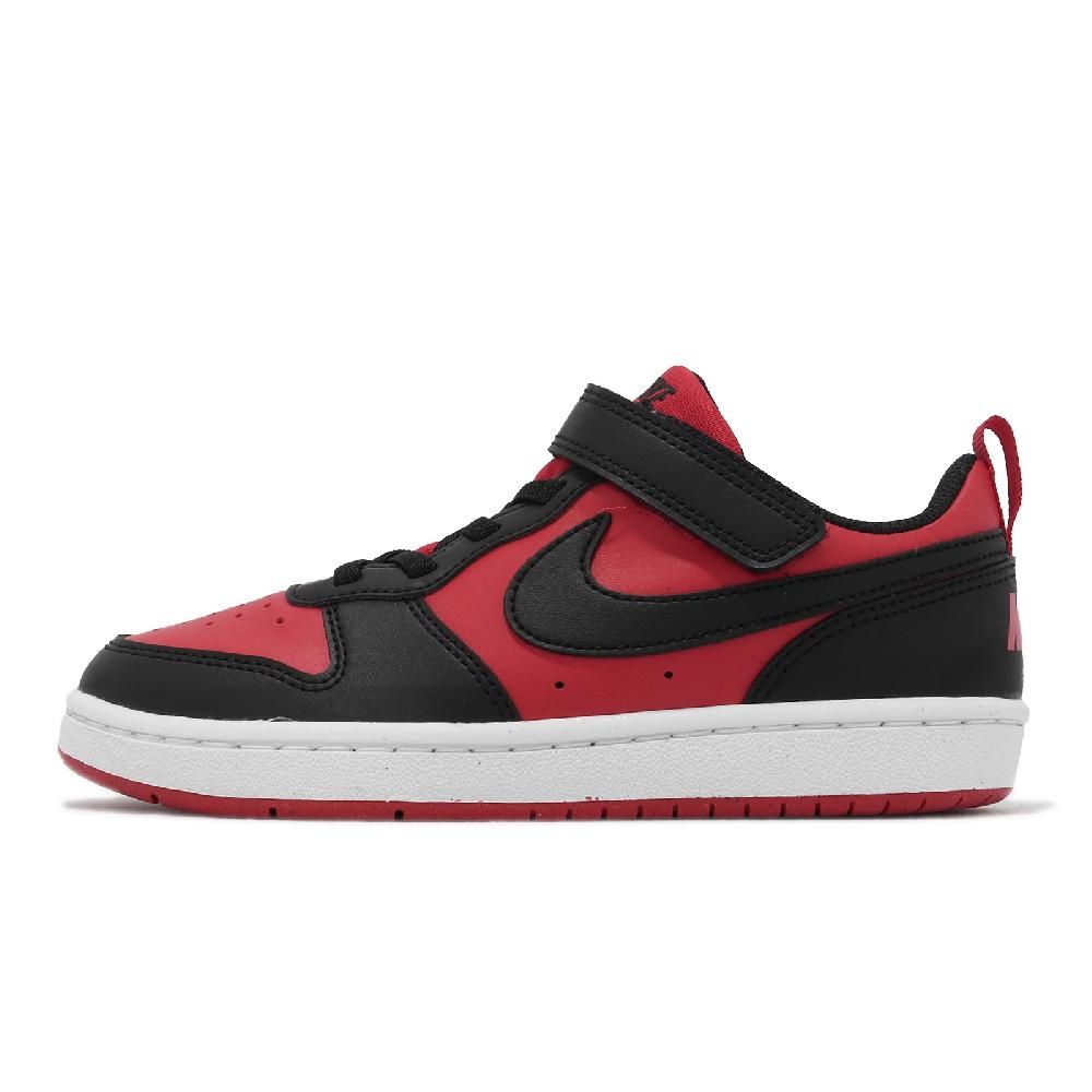 NIKE 耐吉 童鞋 Court Borough Low Recraft PS 中童 黑 紅 小朋友 休閒鞋 DV5457-600