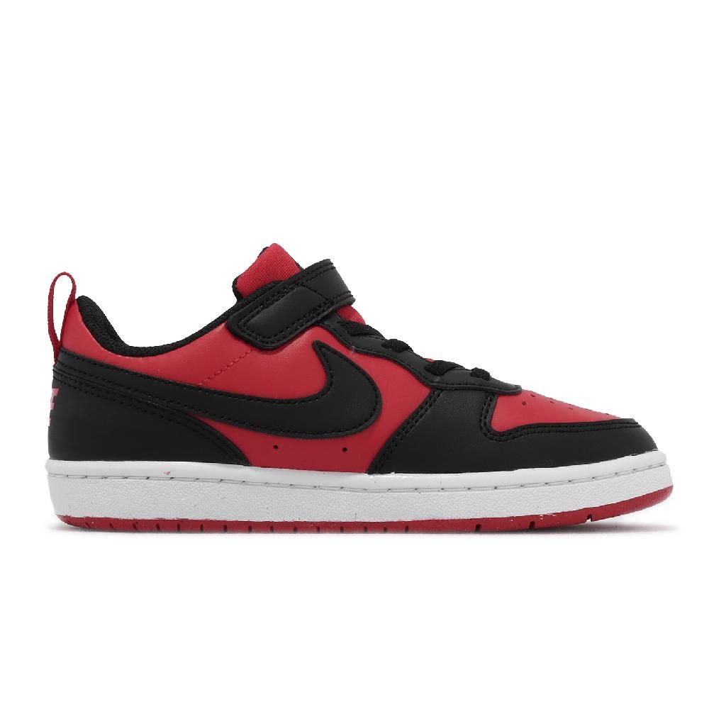 NIKE 耐吉 童鞋 Court Borough Low Recraft PS 中童 黑 紅 小朋友 休閒鞋 DV5457-600