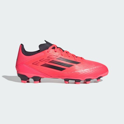 Adidas F50 League MG J IF1371 大童 足球鞋 運動鞋 室外 膠釘 螢光紅 黑