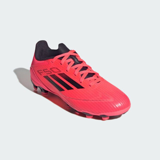 adidas 愛迪達 Adidas F50 League MG J IF1371 大童 足球鞋 運動鞋 室外 膠釘 螢光紅 黑