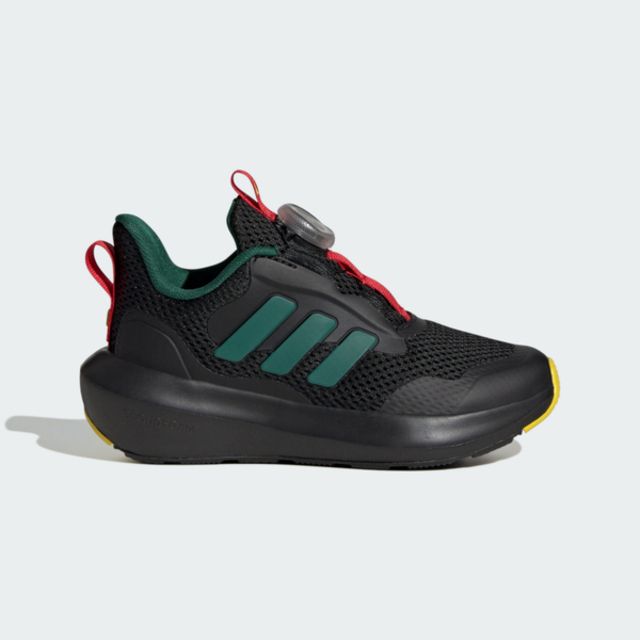 adidas 愛迪達 Adidas Fortarun 3.0 Boa K JI2197 中童 運動鞋 慢跑鞋 無鞋帶 舒適 緩震 黑綠紅