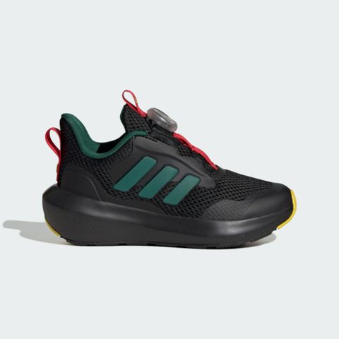 adidas 愛迪達 Adidas Fortarun 3.0 Boa K JI2197 中童 運動鞋 慢跑鞋 無鞋帶 舒適 緩震 黑綠紅