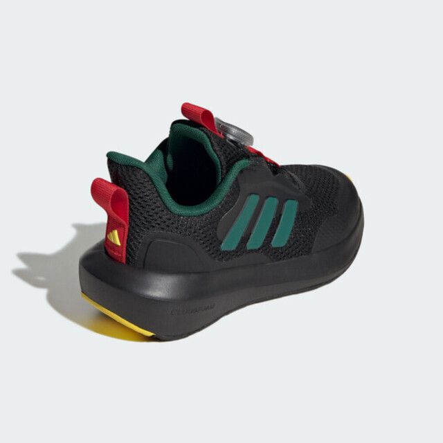 adidas 愛迪達 Adidas Fortarun 3.0 Boa K JI2197 中童 運動鞋 慢跑鞋 無鞋帶 舒適 緩震 黑綠紅