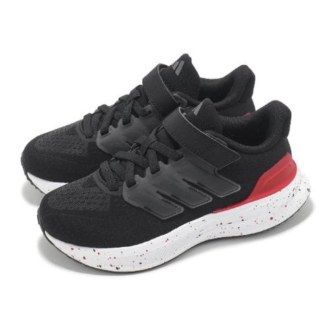adidas 愛迪達 慢跑鞋 Ultrarun 5 EL C 中童 黑 紅 小朋友 魔鬼氈 透氣 運動鞋 JR5375