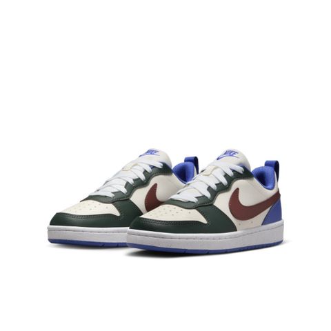 NIKE 耐吉 COURT BOROUGH LOW RECRAFT GS 童鞋 大童 女鞋 休閒鞋 魔鬼氈 白綠 紅棕 藍-DV5456300