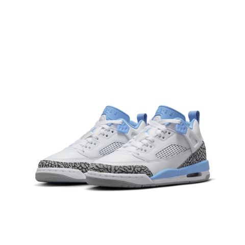 NIKE 耐吉 JORDAN SPIZIKE LOW GS 童鞋 大童 女鞋 籃球鞋 爆裂紋 白 藍-FQ3950141