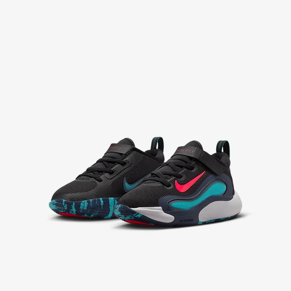 NIKE 耐吉 NIKE ISOFLY PS 童鞋 中大童 籃球鞋 魔鬼氈 黑藍紅-FQ7670004