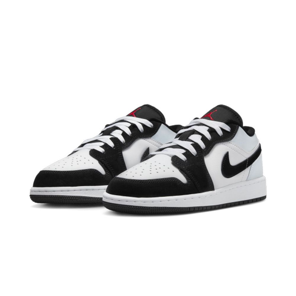 NIKE 耐吉 AIR JORDAN 1 LOW SE GS 童鞋 大童 女鞋 籃球鞋 黑白銀-HF3188106