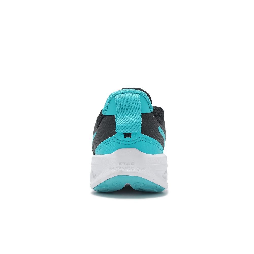 NIKE 耐吉 慢跑鞋 Star Runner 4 NN PS 中童 黑 藍 緩震 運動鞋 DX7614-009