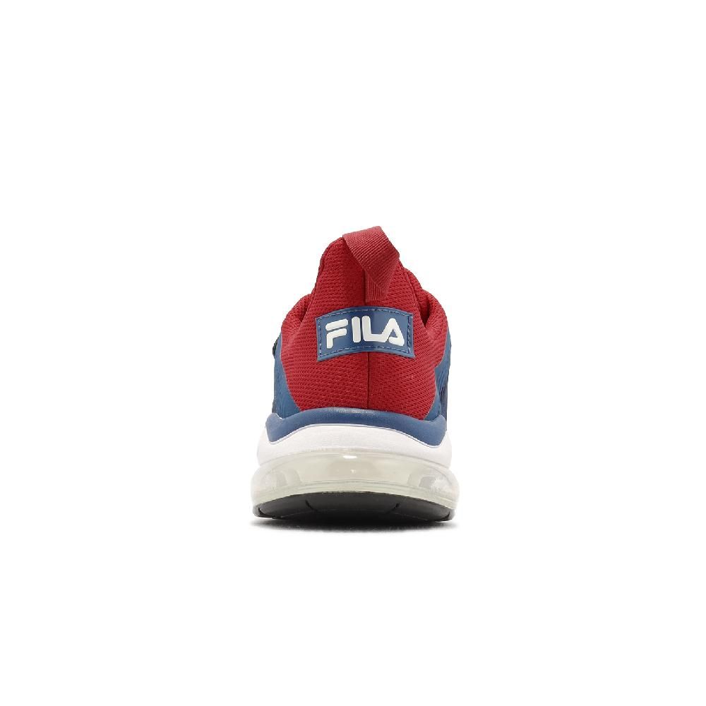 Fila 慢跑鞋 J807W 童鞋 大童 深藍 紅 緩震 魔鬼氈 運動鞋 斐樂 3J807W321