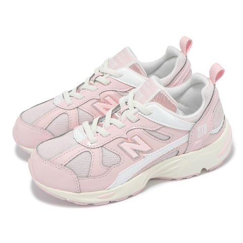 New Balance 紐巴倫 休閒鞋 878 中童 寬楦 粉 米白 緩衝 復古 小朋友 運動鞋 NB PV878AP1-W