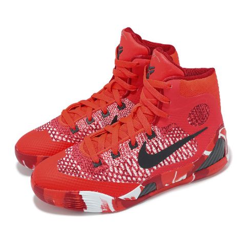 NIKE 耐吉 籃球鞋 Kobe IX Elite GS 大童 女鞋 紅 Christmas配色 HJ9446-600