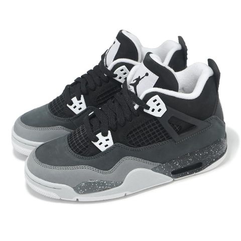 NIKE 耐吉 休閒鞋 Air Jordan 4 Retro GS Fear 大童 女鞋 恐懼 4代 AJ4 黑 灰 FQ8213-002