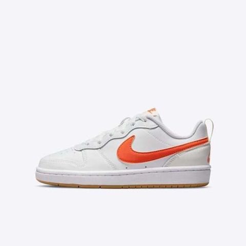 NIKE 耐吉 Nike Court Borough Low 2 GS [BQ5448-114] 大童 運動休閒鞋 舒適 低筒 白 橘