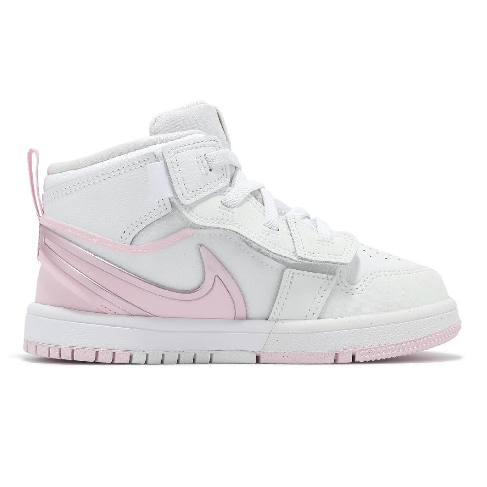 NIKE 耐吉 童鞋 Jordan 1 Mid RM Easyon TD 小童 白 粉紅 學步鞋 喬丹 寶寶鞋 FQ1283-101