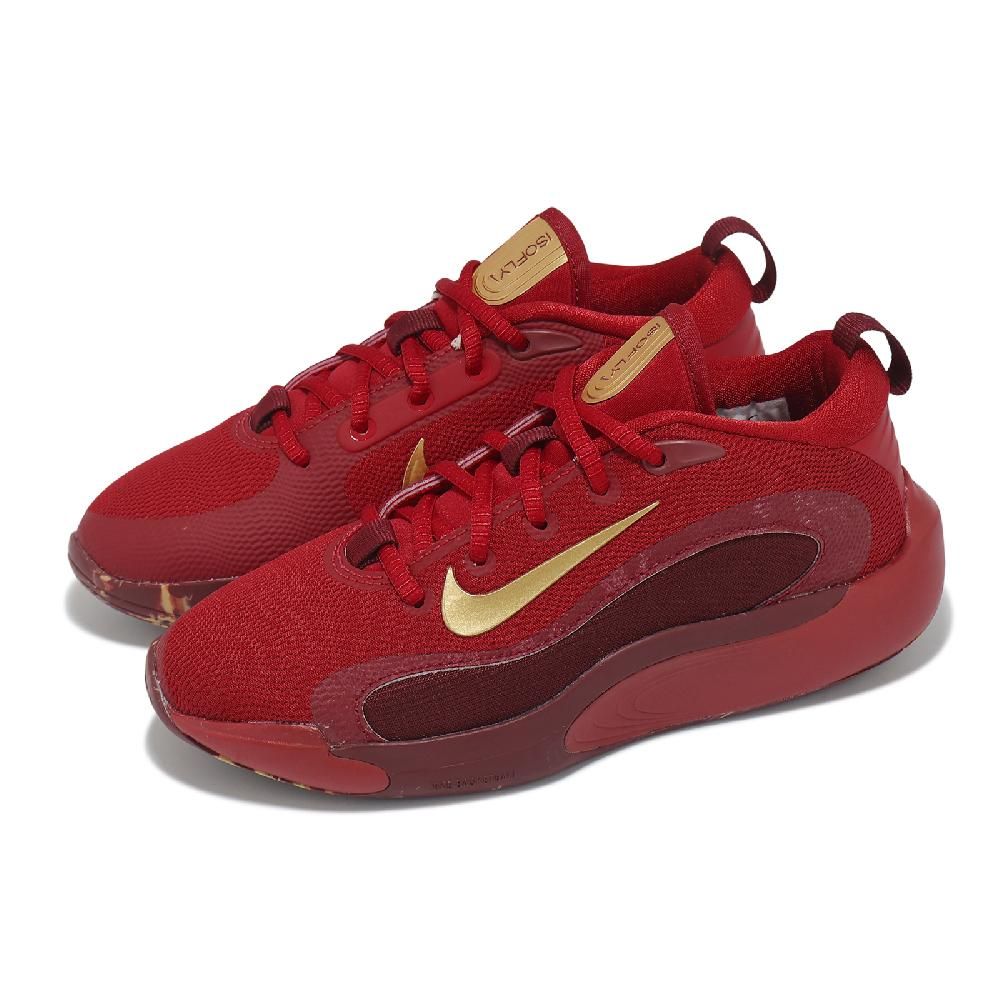 NIKE 耐吉 籃球鞋 IsoFly KC GS 大童 女鞋 紅 金 緩震 運動鞋 FZ7298-600