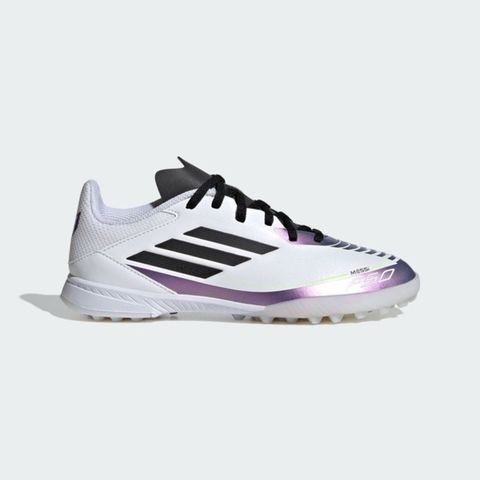 Adidas F50 League Tf J Messi IE9082 大童 足球鞋 梅西 白 紫