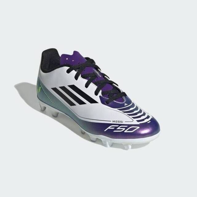 adidas 愛迪達 Adidas F50 Club Fxg J Messi IE9088 大童 足球鞋 梅西 白 紫