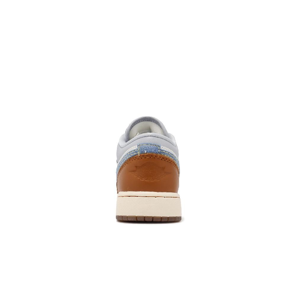 NIKE 耐吉 休閒鞋 Air Jordan 1 Low SE GS 大童 女鞋 藍灰 棕 單寧 牛仔 AJ1 FZ5046-041