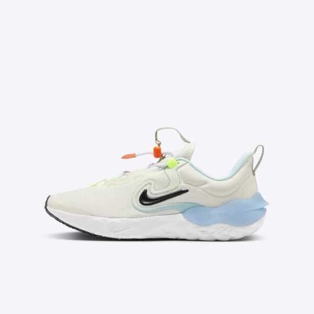 NIKE 耐吉 Nike Run Flow SE PS [HV1803-101] 大童 慢跑鞋 運動鞋 緩震 米白 冰藍
