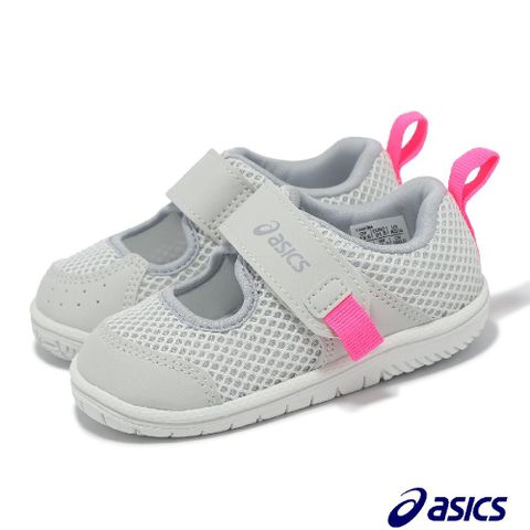 Asics 亞瑟士 涼鞋 Meshoes Baby 小童 灰 粉 魔鬼氈 護趾 嬰兒鞋 學步鞋 1144A364020