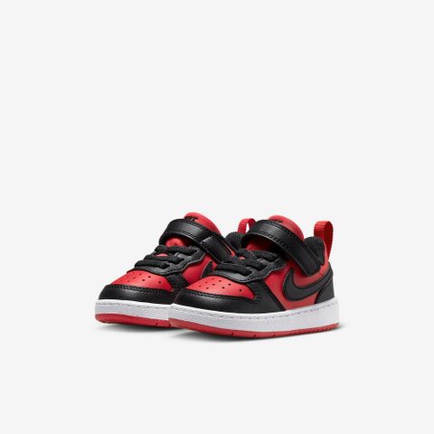 【NIKE】COURT BOROUGH LOW RECRAFT (TD) 嬰幼 童鞋 休閒鞋 黑紅色-DV5458600