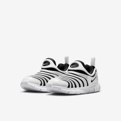 NIKE 耐吉 NIKE DYNAMO FREE BR PS 中大童鞋 休閒鞋 白黑色 毛毛蟲鞋-IB7245100
