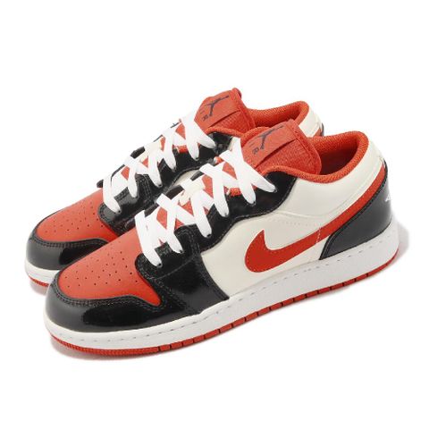 NIKE 耐吉 休閒鞋 Air Jordan 1 Low SE GS 女鞋 大童鞋 橘 黑 萬聖節 漆皮 AJ1 DV1335-800