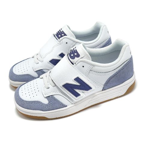 休閒鞋 480 中童 寬楦 白 紫 魔鬼氈 膠底 復古 小朋友 運動鞋 NB PHB480IC-W