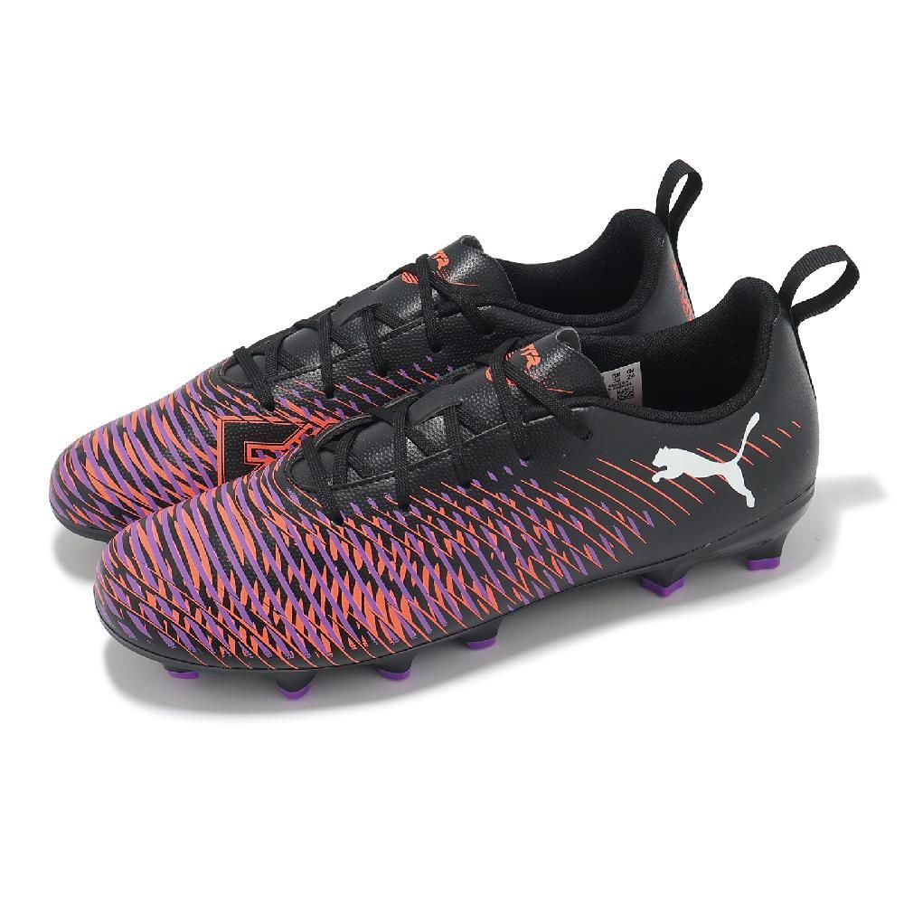 PUMA 彪馬 足球鞋 Future 8 Play FG/AG JR 大童 中童 橘紫 黑 抓地 人造草皮 運動鞋 10814401