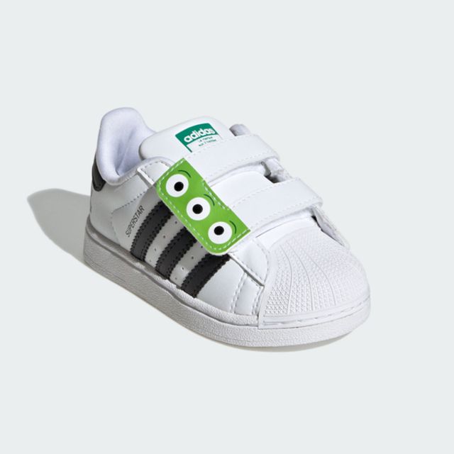 adidas 愛迪達 Adidas Superstar Ii Cf I JI0090 小童 嬰幼童鞋 運動休閒鞋 玩具總動員 魔鬼氈 白黑