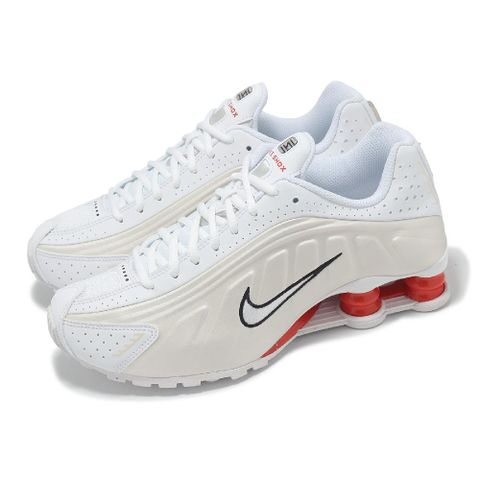 NIKE 耐吉 休閒鞋 Shox GS 大童 女鞋 彈簧鞋 白 紅 米白 緩震 CW2626-102