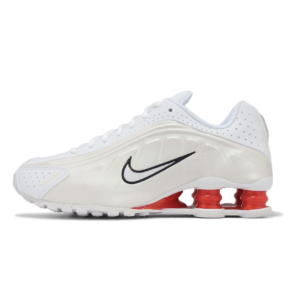 NIKE 耐吉 休閒鞋 Shox GS 大童 女鞋 彈簧鞋 白 紅 米白 緩震 CW2626-102
