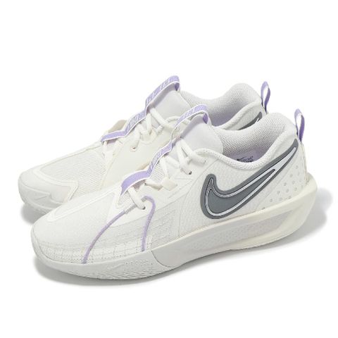 NIKE 耐吉 籃球鞋 G.T. Cut 3 GS 大童 女鞋 米白 灰 氣墊 緩震 運動鞋 FD7033-104