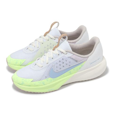 慢跑鞋 Sonic Fly GS 大童 女鞋 米白 綠 藍 透氣 運動鞋 IB8886-141