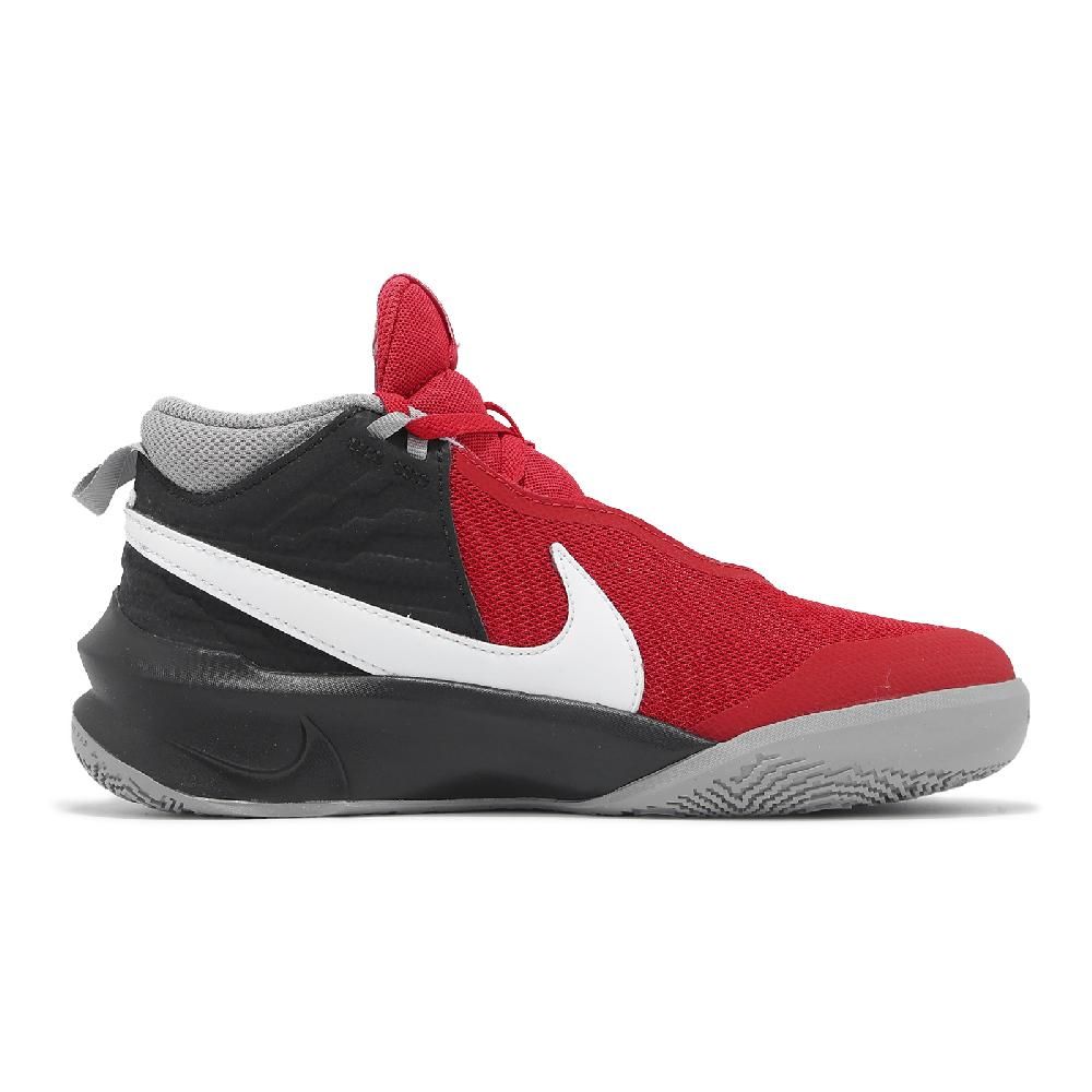 NIKE 耐吉 籃球鞋 Team Hustle D 10 GS 大童 女鞋 黑 紅 支撐 包覆 運動鞋  CW6735-607