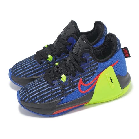 NIKE 耐吉 籃球鞋 LeBron Witness 6 VI PS 中童 黑 藍 LBJ 氣墊 運動鞋 DD0424-405