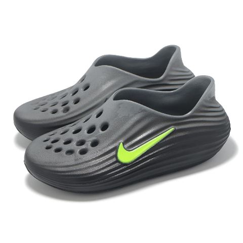 NIKE 耐吉 懶人鞋 Reactx Rejuven8 GS 大童 女鞋 黑 綠 洞洞鞋 休閒鞋 IF1746-003