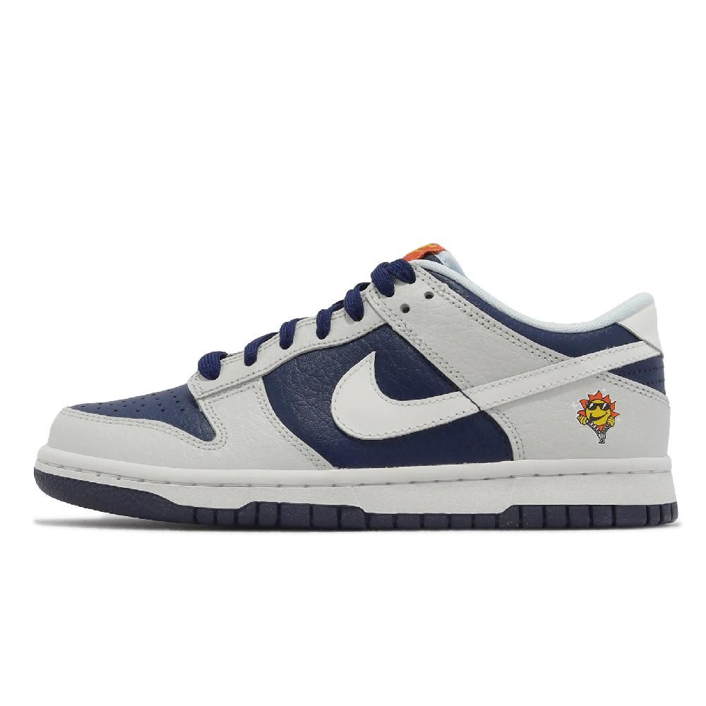 NIKE 耐吉 休閒鞋 Dunk Low BG 女鞋 大童鞋 灰 藍 UV熱感應 經典 低筒 FN6968-025