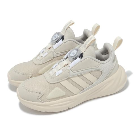 adidas 愛迪達 慢跑鞋 Ozelle BOA K 中童 童鞋 旋鈕 米白 運動鞋  IE6407