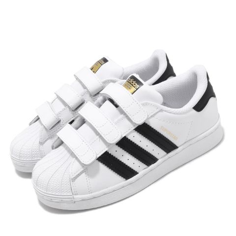 adidas 愛迪達 童鞋 Superstar CF C 中童 白 黑 魔鬼氈 貝殼頭 三葉草 休閒鞋 EF4838