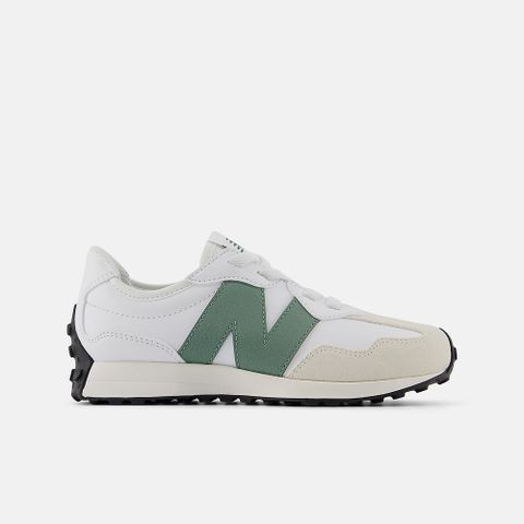 New Balance 327系列 休閒鞋 中大童 白綠色_PH327SJ-W