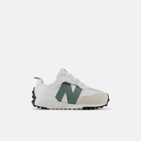 New Balance 327系列 休閒鞋 嬰幼 白綠色_NW327SJ-W