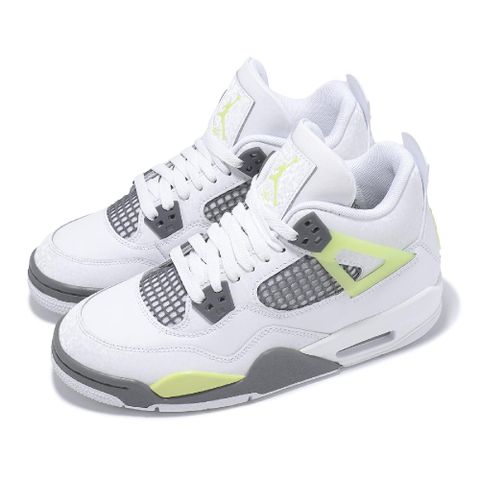 休閒鞋 Air Jordan 4 Retro GS 大童 女鞋 白 檸檬黃 4代 AJ4 HJ5990-100