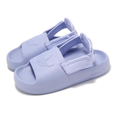 涼拖鞋 Adifom Adilette C 中童 紫 小朋友 一體式 緩衝 厚底 童鞋 IG8433