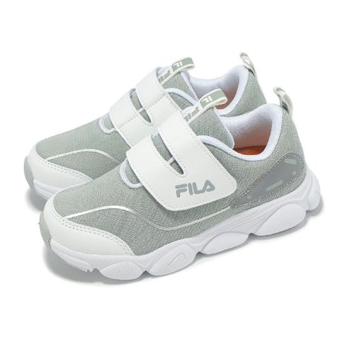 慢跑鞋 J832Z 中童 童鞋 運動鞋 灰 白 魔鬼氈 反光 斐樂 7J832Z484