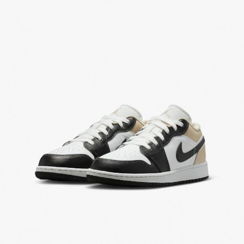 休閒鞋 Air Jordan 1 Low GS 大童 女鞋 黑 米白 AJ1 一代 低筒 553560-153