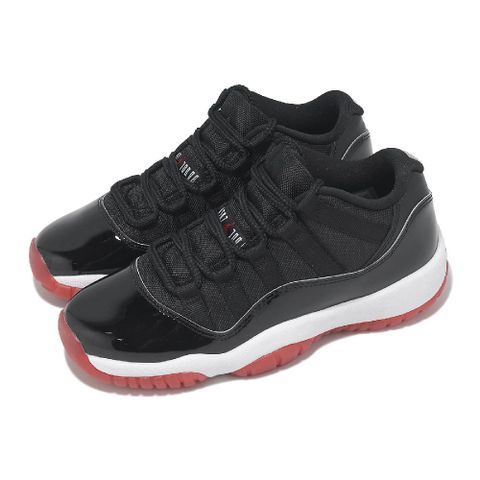 休閒鞋 Air Jordan 11 Retro Low GS 大童 女鞋 Bred 黑 紅 漆皮 FV5121-006