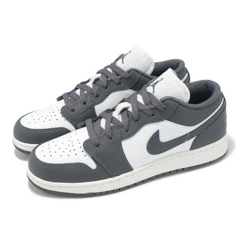 休閒鞋 Air Jordan 1 Low GS 大童 女鞋 灰 白 AJ1 低筒 一代 553560-044